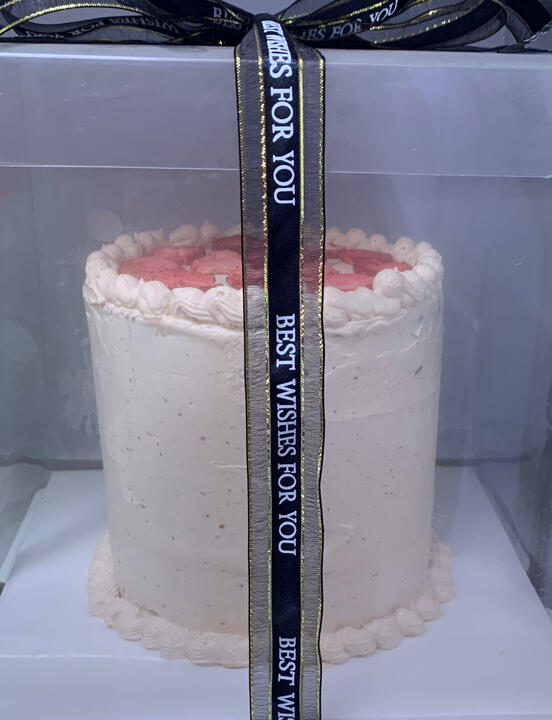 6-inch, 3 layer Strawberry Cake with Strawberry Buttercream