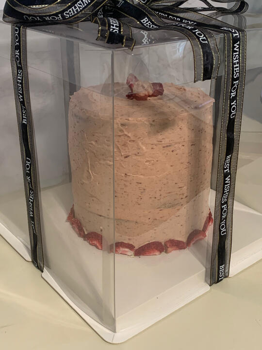 6-inch, 3-layer Strawberry Cake with Strawberry Buttercream