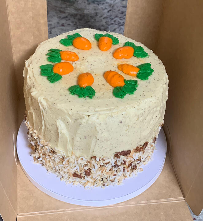 6-inch, 3-layer Carrot Cake with Cream Cheese Frosting